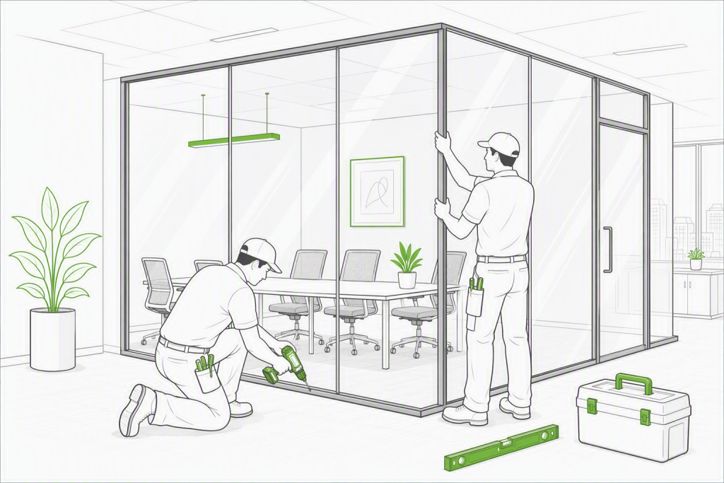 renew glass partitioning services